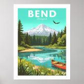Poster Bend Vintage Oregon (Devant)