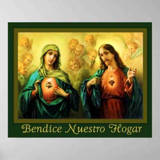 Poster Bendicion del Hogar Sagrado e Inmaculado Corazon (Devant)