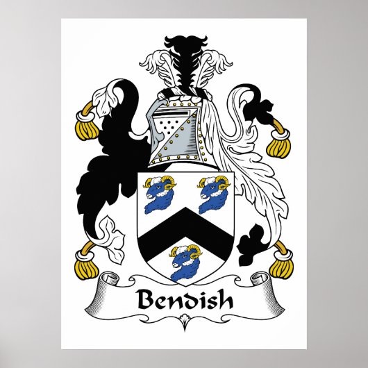 Poster Bendish Family Crest (Devant)