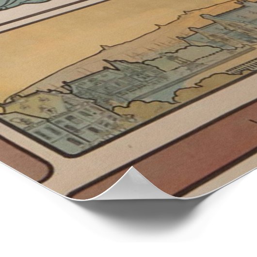 Poster Bénédictine par Alphonse Mucha (Coin)