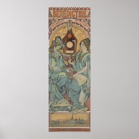 Poster Bénédictine par Alphonse Mucha (Devant)