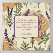 Poster Bénédiction de Fleurs Herbacées Personnalisable (Devant)