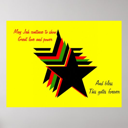 Poster Bénédiction de Jah (Devant)