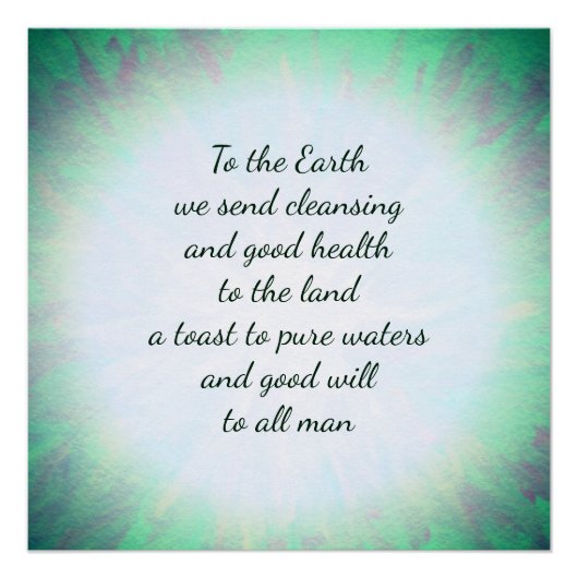 Poster Bénédiction de la Terre (Devant)