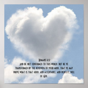 Poster Bénédiction d'Inspiré-Bible-Vers de 12:2 de