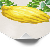 Poster Bénédiction en hébreu de Sukkot pour secouer Lulav (Coin)