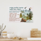 Poster Bénédiction Hébraïque pour la Chambre de Nursery d (Cuisine)