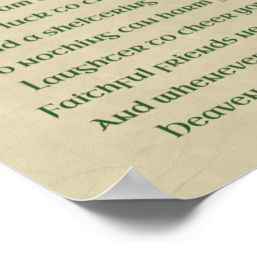 Poster Bénédiction irlandaise (Coin)