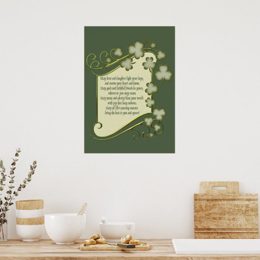Poster Bénédiction irlandaise ancienne (Cuisine)