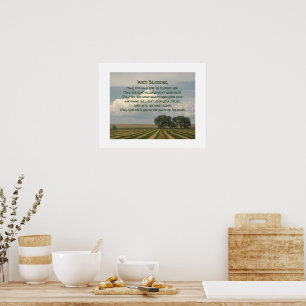 Poster Bénédiction Irlandaise Paysage de Terres Agricoles