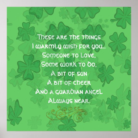 Poster Bénédiction Irlandaise - Quelqu'un à aimer (Devant)