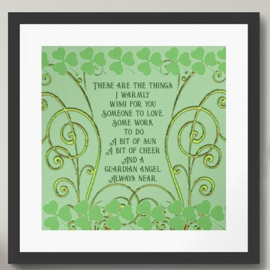 Poster Bénédiction irlandaise - Quelqu'un à aimer - Un pe