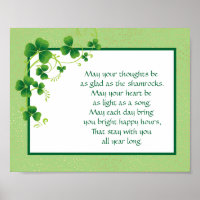 Bénédiction irlandaise shamrock