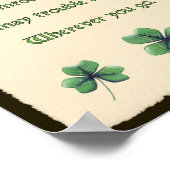 Poster Bénédiction irlandaise shamrock (Coin)