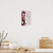 Poster Bénédiction juive après le repas Al haMichya en hé (Cuisine)