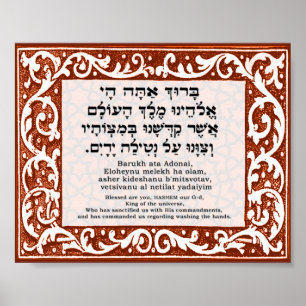 Poster Bénédiction pour le lavage de main