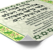 Poster Bénédiction pour le lavage de mains (Coin)