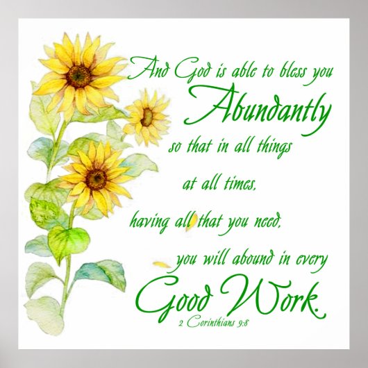 Poster Bénédictions abondantes (Devant)