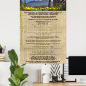 Poster Bénédictions pour l'obéissance (Bureau à domicile)