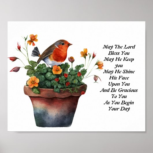 Poster Bénédictions quotidiennes de nombres 6:24-26 (Devant)