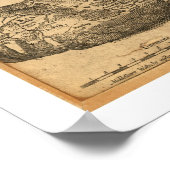 Poster Benelux Leo Belgicus Carte de l'Europe 1611 (Coin)