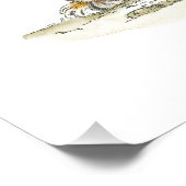 Poster Bengale Tigre Peint à la main (Coin)