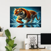 Poster Bengale Tigre's Ocean Splash Run (Bureau à domicile)