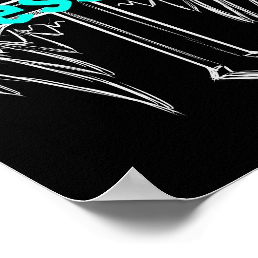 Poster Béni avec des ailes de croix et d'anges (Coin)