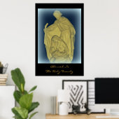 Poster béni est la famille sainte (Bureau à domicile)