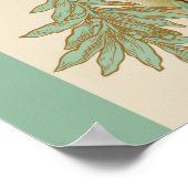 Poster Béni Mère tenant le Globe de Jésus-Enfant (Coin)