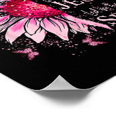 Poster Béni Par Dieu - Aimé Par Jésus Tournesol Rose (Coin)