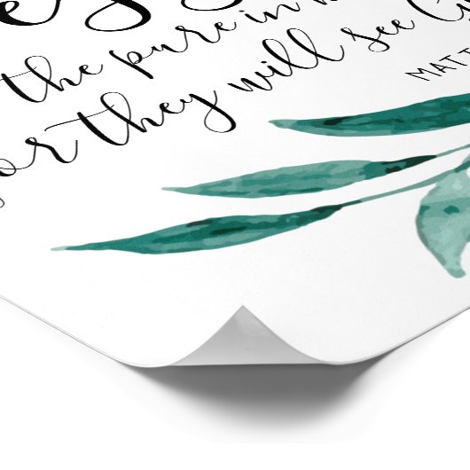 Poster Béni sont les Pure in Heart Scripture Print (Coin)