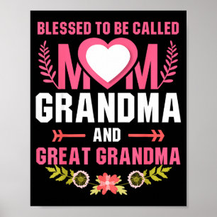 Poster Bénie d'être appelée maman arrière-grand-mère pour
