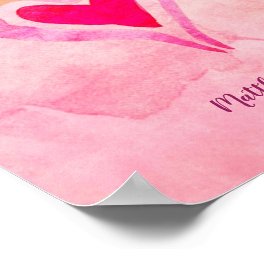 Poster Bénis soient les purs dans le coeur - Matthieu 5:8 (Coin)