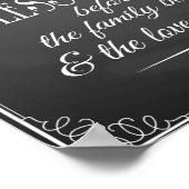 Poster Bénissez cette nourriture pour la réception de mar (Coin)