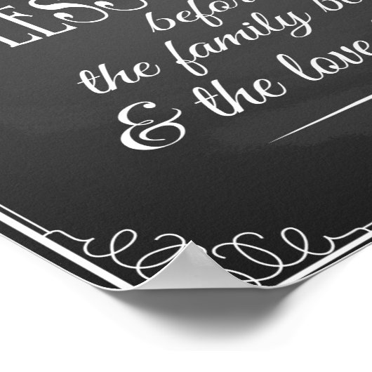 Poster Bénissez cette nourriture pour la réception de mar (Coin)