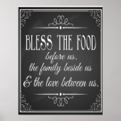 Poster Bénissez cette nourriture pour la réception de mar (Devant)