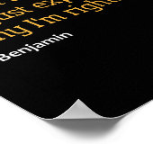 Poster Benjamin Citation Cadeau Drôle Anniversaire Na per (Coin)