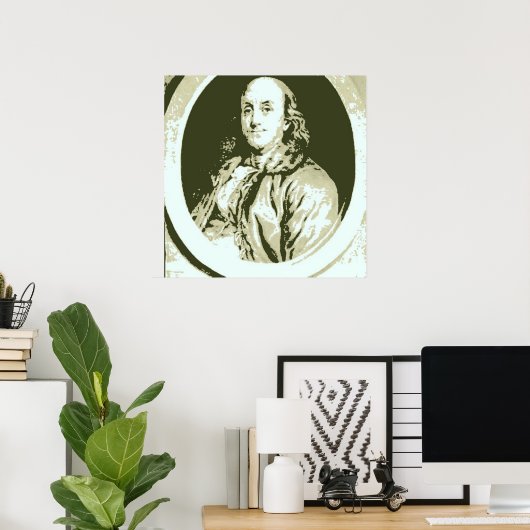 Poster Benjamin Franklin (Bureau à domicile)