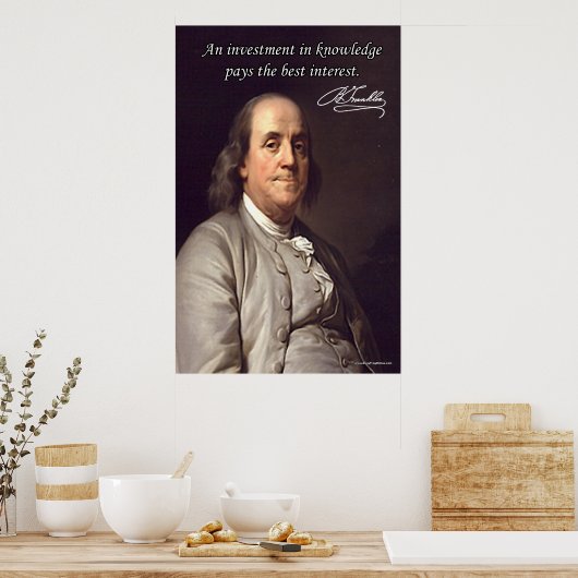 Poster Benjamin Franklin (Cuisine)