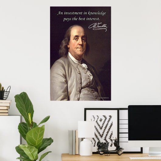 Poster Benjamin Franklin (Bureau à domicile)