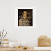 Poster Benjamin Franklin 13 Principes de réussite (Cuisine)