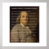 Poster Benjamin Franklin 13 Principes de réussite (Devant)