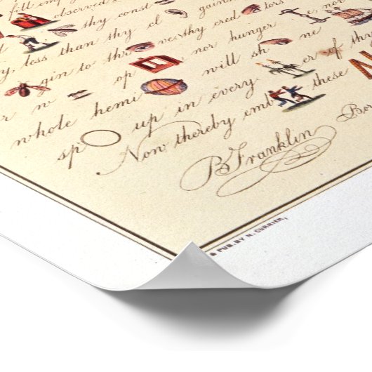 Poster Benjamin Franklin 1847 (Coin)