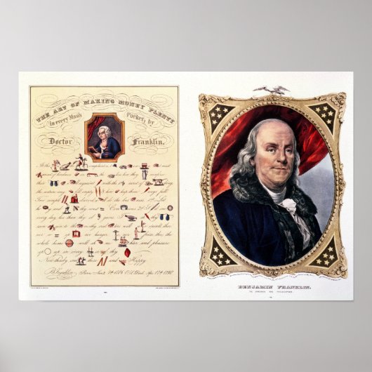 Poster Benjamin Franklin 1847 (Devant)