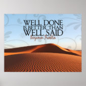 Poster Benjamin Franklin Citation Inspirationnelle "Bien (Devant)
