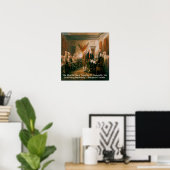 Poster Benjamin Franklin & Déclaration d'indépendance (Bureau à domicile)