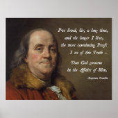 Poster Benjamin Franklin Dieu (Devant)