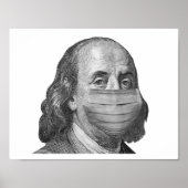 Poster Benjamin Franklin en masque (Devant)
