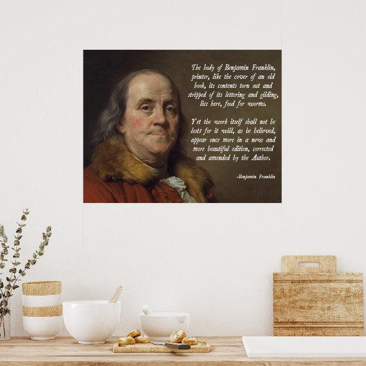 Poster Benjamin Franklin Heaven (Cuisine)